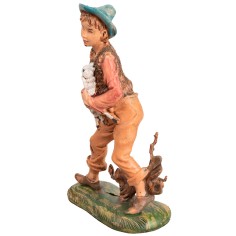 Shepherd with lamb in arms h 16 cm for Mondo nativity scene 2