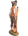 Pastor con bastón y ovejita h 17 cm