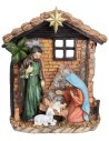 Nativity Block with Resin Hut cm 12.5x4.5x16.5 h for