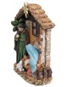 Blocco Natività con capanna in resina cm 12,5x4,5x16,5 h per