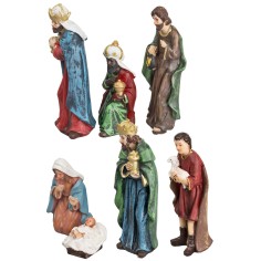Nativity set 7 figures h 12 cm in resin for Mondo nativity scene 2