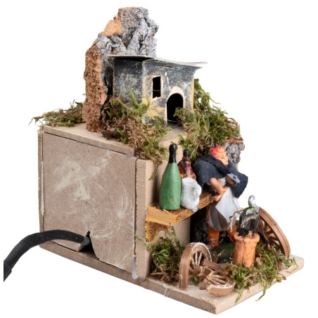 Fabbro h 6 cm in movimento per presepe Mondo Presepi