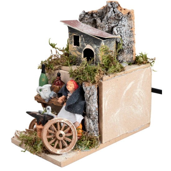 Fabbro h 6 cm in movimento per presepe Mondo Presepi