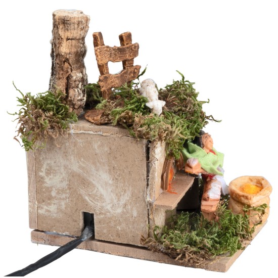 Fornaio serie 6 cm in movimento per presepe Mondo Presepi