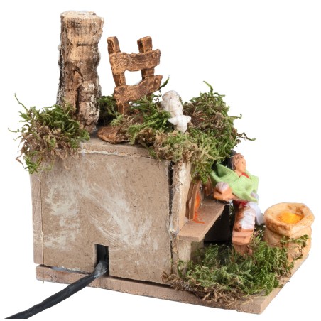 Fornaio serie 6 cm in movimento per presepe Mondo Presepi