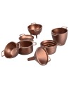 Set of 7 copper-colored plastic pots - Code