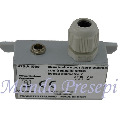 Illuminatore per fibre ottiche con tremolio Ø cm 0,7 Mondo