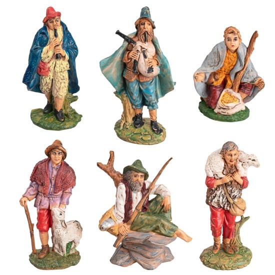 Set seis oficios serie 10 cm para belén Mondo Presepi