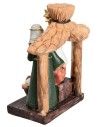 Natività con capanna in resina cm 7,5x5x11,5 h per presepe
