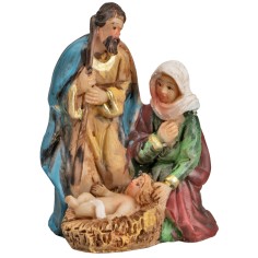 Natividad en resina cm 4,5x3,5x6 h para belén Mundo Pesebres