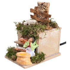 Fornaio serie 6 cm in movimento per presepe Mondo Presepi 2