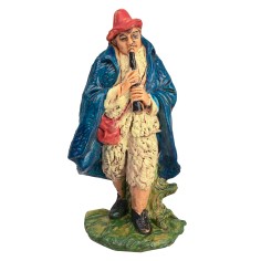 Shepherd playing the flute 10 cm for nativity scene Mondo Presepi