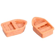 Conjunto de dos barquitas de 3,4x2x1 cm h para belén Mondo Presepi