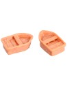 Set of two small boats 3.4x2x1 cm h for nativity scene World Nativity
