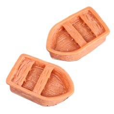 Set due barchette cm 3,4x2x1 h per presepe Mondo Presepi 2
