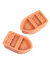 Set of two small boats 3.4x2x1 cm h for nativity scene World Nativity