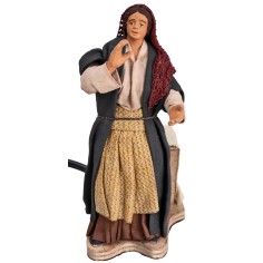 Woman calling 15 cm series in motion for nativity scene World