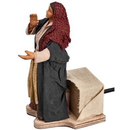 Donna che richiama serie 15 cm in movimento per presepe Mondo