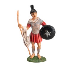 Soldado romano con lanza y escudo 10 cm para belén Mondo