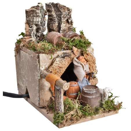 Woman with barrels, series 6 cm, moving for Mondo nativity scene