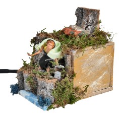 copy of Donna con botti serie 6 cm in movimento per presepe 2