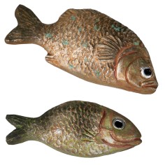 Set of two resin fish for nativity scene Mondo Presepi 2