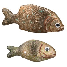 Set of two resin fish for nativity scene Mondo Presepi