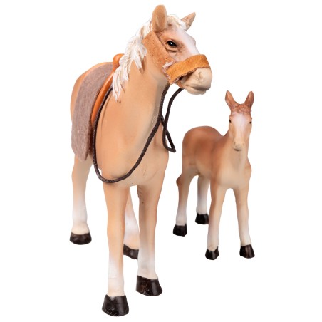 Resin horse h 11 cm for nativity scene Mondo Presepi