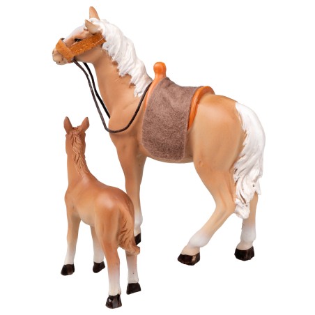 Caballo de resina h 11 cm para belén Mondo Presepi