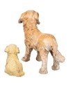 Set due cagnolini in resina per statue da 8-10 cm