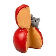 Topolino su formaggio rosso per Presepe Ø 2x3 h per presepe 2