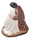 San Giuseppe e Maria incinta in resina dipinta cm 13x9x15 h