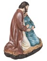 Saint Joseph and Pregnant Mary in painted resin cm 13x9x15 h for