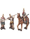 Roman soldiers with horse in resin series 10 cm for nativity scene