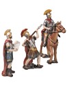 Roman soldiers with horse in resin series 10 cm for nativity scene