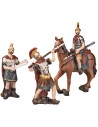 Roman soldiers with horse in resin series 10 cm for nativity scene