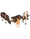 Set of three cows and a calf for 9-10 cm figurines