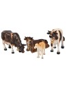 Conjunto de tres vacas y un ternero para estatuas de 9-10 cm para belén