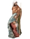 Sacra famiglia in resina dipinta cm 11x6x20 h per presepe Mondo