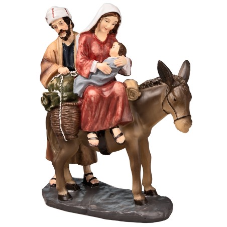 Fuga in Egitto serie 13 cm in resina per presepe Mondo Presepi
