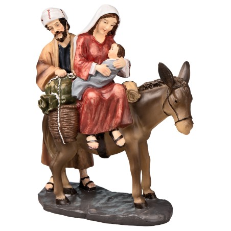Fuga in Egitto serie 13 cm in resina per presepe Mondo Presepi