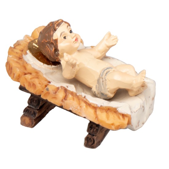 Baby Jesus with crib series 9-10 cm for Nativity Mondo Presepi