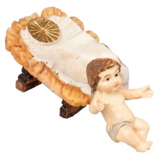 Baby Jesus with crib series 9-10 cm for Nativity Mondo Presepi 2