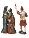 Il bacio di Giuda con Gesù e soldato romano in resina 9 cm