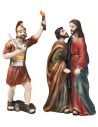 The Kiss of Judas with Jesus and Roman soldier in 9 cm resin
