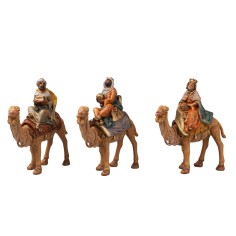 Set 3 Re Magi a cammello serie 10 cm Euromarchi per presepe
