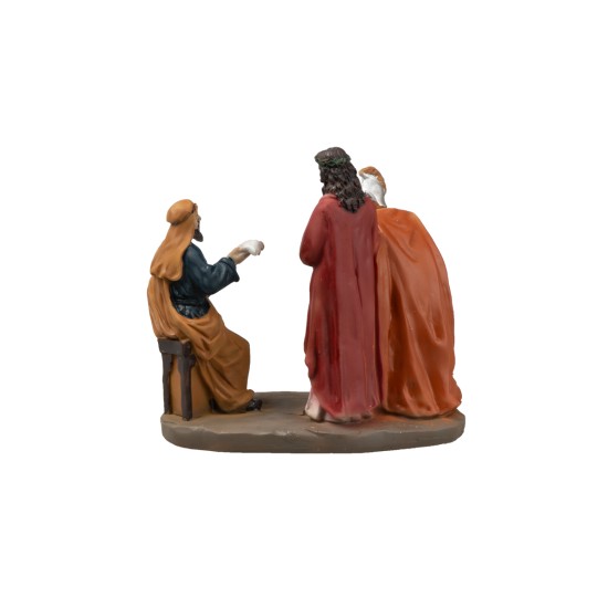 Resin statues 14 stations Way of the Cross 9 cm for Mondo nativity scene