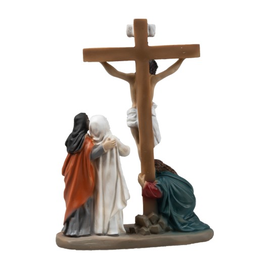 Estatuas de resina 14 estaciones Vía Crucis cm 9 para belén Mundo
