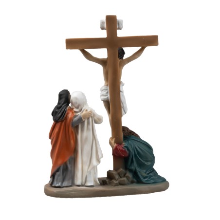 Statue in resina 14 stazioni Via Crucis cm 9 per presepe Mondo
