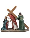Estatuas de resina 14 estaciones Vía Crucis cm 9 para belén Mundo